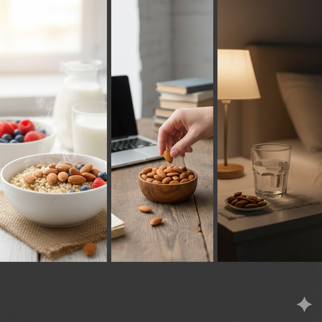 بهترین زمان خوردن بادام درختی